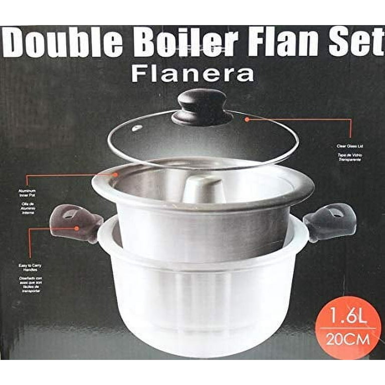 Bene Casa 1.6-Liter aluminum double boiler w/ glass lid, Flanera, Bano
