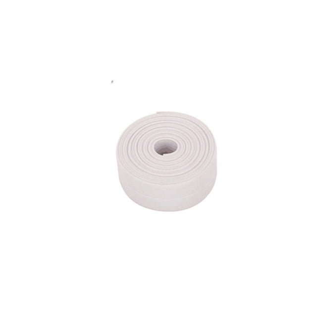 Nvzi Cinta de sellado blanca para baño y cocina, tira de sellado, cinta de sellado autoadhesiva impermeable de PVC, 1 pieza, 1,05 pulgadas * 10,5 pies