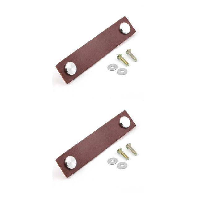 Tiradores de Cuero Inteprter para gabinete 125 mm Marrón oscuro