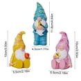 thumbnail image 2 of Cheapark 3Pcs Easter Gnome Resin Figurine Spring Decor Desktop Ornament 2026 Easter Home Table Party Decor Supply, 2 of 6