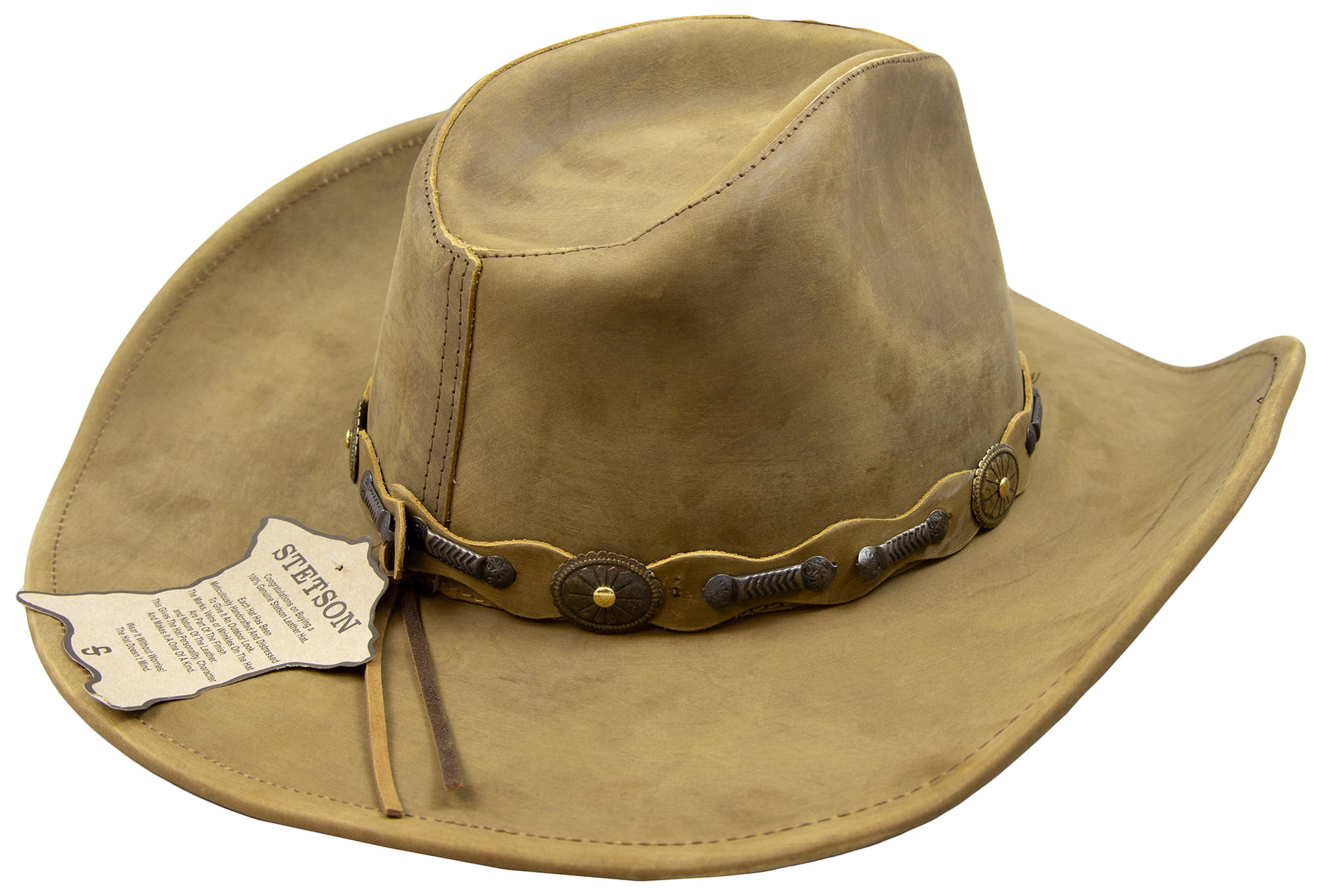 stetson roxbury leather cowboy hat