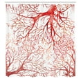 thumbnail image 3 of Ambesonne Coral Shower Curtain, Watercolor Branchs Fall Art, 69"Wx84"L, Dark Coral, 3 of 5