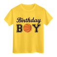 thumbnail image 4 of TOOYOU Boys Summer T-Shirt Child Short Sleeve Happy Brithday Prints T Shirt Trendy Fans Present Tops Size 12-13 Years Yellow, 4 of 4