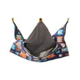 thumbnail image 3 of Hamaca para hámster, hamaca para mascotas, jaula colgante, túnel de 2 capas, juguete, cama columpio para juegos cálidos, cama para dormir para mascota Búhos Color Azul L, 3 of 8