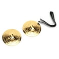 thumbnail image 4 of Brass Finger Cymbal, Sturdy Durable Comfortable To Wear Finger Symbols Instrument With Elastic Band For Dance Parties For Children's Parties For Belly Dancing, 4 of 8