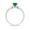thumbnail image 2 of Angara Natural 0.75 Ct. Emerald Solitaire Ring in 14K White Gold for Women (Ring Size: 6.5), 2 of 9