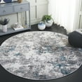 thumbnail image 2 of SAFAVIEH Lagoon Neasa Diamond Area Rug, Light Grey/Light Blue, 6'7" x 6'7" Round, 2 of 8