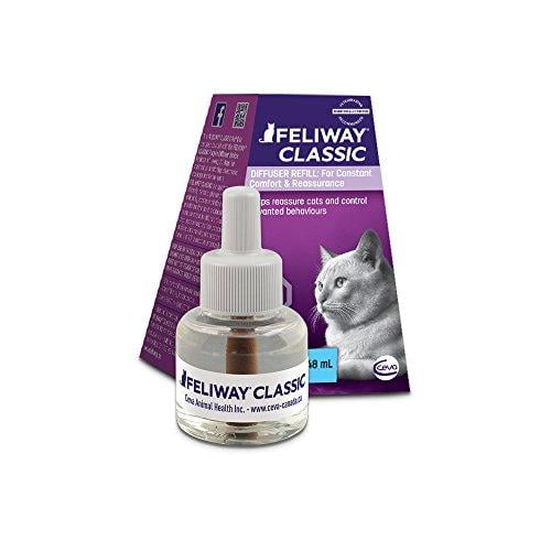FELIWAY Classic Refill 1-Pack (FELIWAY Refill) - for Use with FELIWAY Diffusers - Reassures Cats & Helps Control Unwanted Behaviours Like Urine Spraying, Scratching, Hiding at Home - (