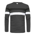 thumbnail image 4 of Puntoco Men’s Long Sleeve Polo Shirt Casual Slim Fit Shirts Contrast Color T Shirts Cotton Tops Dark Gray 12(XXL), 4 of 5