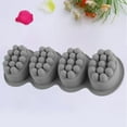 thumbnail image 4 of Molde de jabón de silicona de 4 cavidades de grado alimenticio, molde de barra de masaje 3D ovalado, fabricación de velas de caramelo de pastel de Cho gris Baoblaze moldes de jabón, 4 of 8