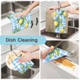 thumbnail image 2 of Yayeee 6 Pack Kitchen Dishcloths for Washing Dishes Soft Absorbent Microfiber Towels, Cartoon Plaid Lemon, 2 of 9