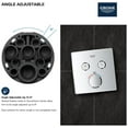 thumbnail image 7 of Grohe 29141000 GrohTherm SmartControl Dual Function Thermostatic Trim with Control Module Chrome, 7 of 7