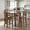 Walnut, variant on Leovanni Counter Height Dining Set for 4, 5-Piece Solid Wood Square Pub Table with 4 Backrest Stools, High Top Kitchen Set for Small Space, Apartment & Dining Room, Walnut