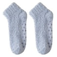 thumbnail image 5 of 1 Pair Women Socks Mid-tube No Odor Thickened Coral Fleece Warm Solid Color Silicone Bottom High Elasticity Anti-slip Sweat-absorption Anti-shrink Sports Winter Socks, 5 of 8