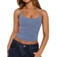 thumbnail image 3 of Top corto REORIA Camiseta sin mangas para mujer con cuello redondo Haze Blue, 3 of 6