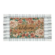Mainstays Welcome Coir and Plaid Layering Doormat Set, 2 Pieces, 18" x 30", 24" x 36"