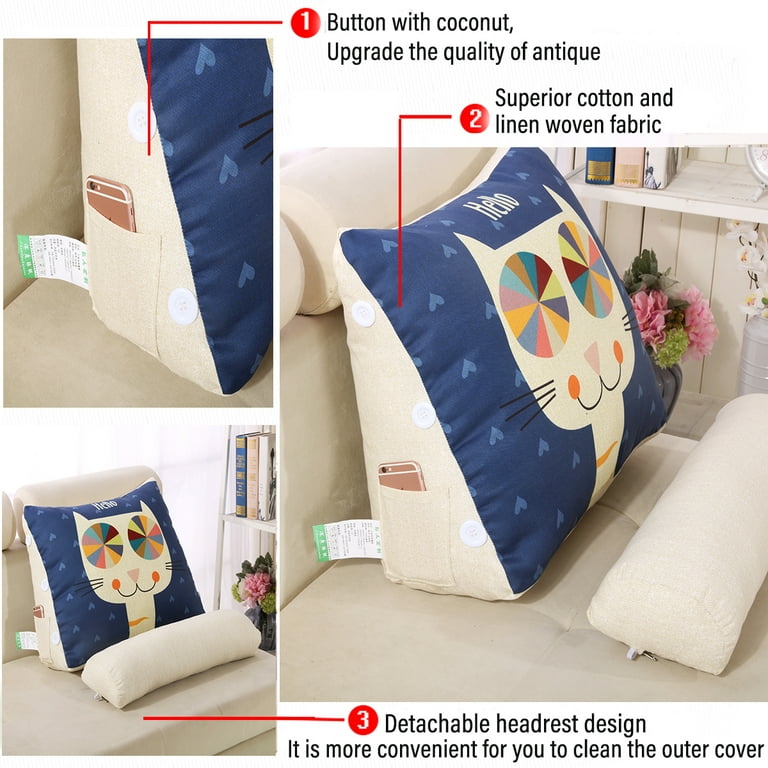 Backrest Cushion Bed Spread Headrest Tatami Lumbar Pillow Headboard Back  Cushion