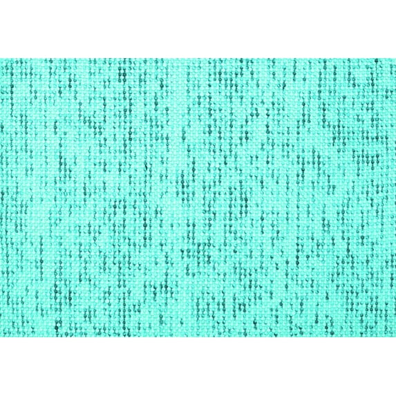 Ahgly Company Indoor Rectangle Solid Turquoise Blue Modern Area Rugs, 2' x 5'