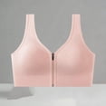 thumbnail image 2 of Women Zip Front Sports Bras, Wireless Push up Back Support Bras, Workout Thick Strap Casual Tops, 2 of 5