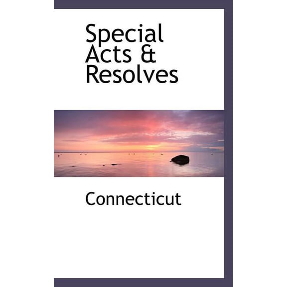 Special Acts a Resolves (Paperback)