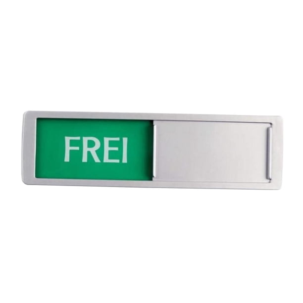 Señal de conferencia Deslizador de puerta de oficina adhesivo Indicador de Frei besetzt plata kusrkot letrero de la puerta de la oficina