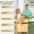 thumbnail image 5 of Kids Step Stools Wooden Toddlers Standing Tower for Counter Kitchen Stool Helper, Step Ladder Learn Tower for Toddler, 5 of 11