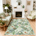 thumbnail image 3 of MJIAexp 5x7 Moroccan Floral Area Rug Washable Bedroom Rug Vintage Boho Area Rug Non-Slip Accent Throw Rug Stain Resistant Floor Carpet for Kitchen Entryway Living Room Office Green, 3 of 8