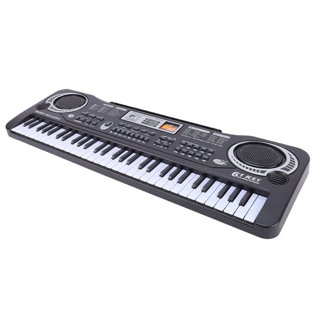 Teclado De Piano Electrónico De 61 Teclas Digital Electrónico Para Niños Principiantes Con Micrófono 16 Tonos 6 Demostraciones 10 Grabación De Ritmos