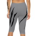 thumbnail image 4 of Effete Feline Claw Marks Scratch Women Capri Leggings (AOP), 4 of 7