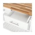 thumbnail image 6 of Seville Classics Acacia Wood Top Work Table Island Cart, White, 38.6" W x 18.5" D, 6 of 13