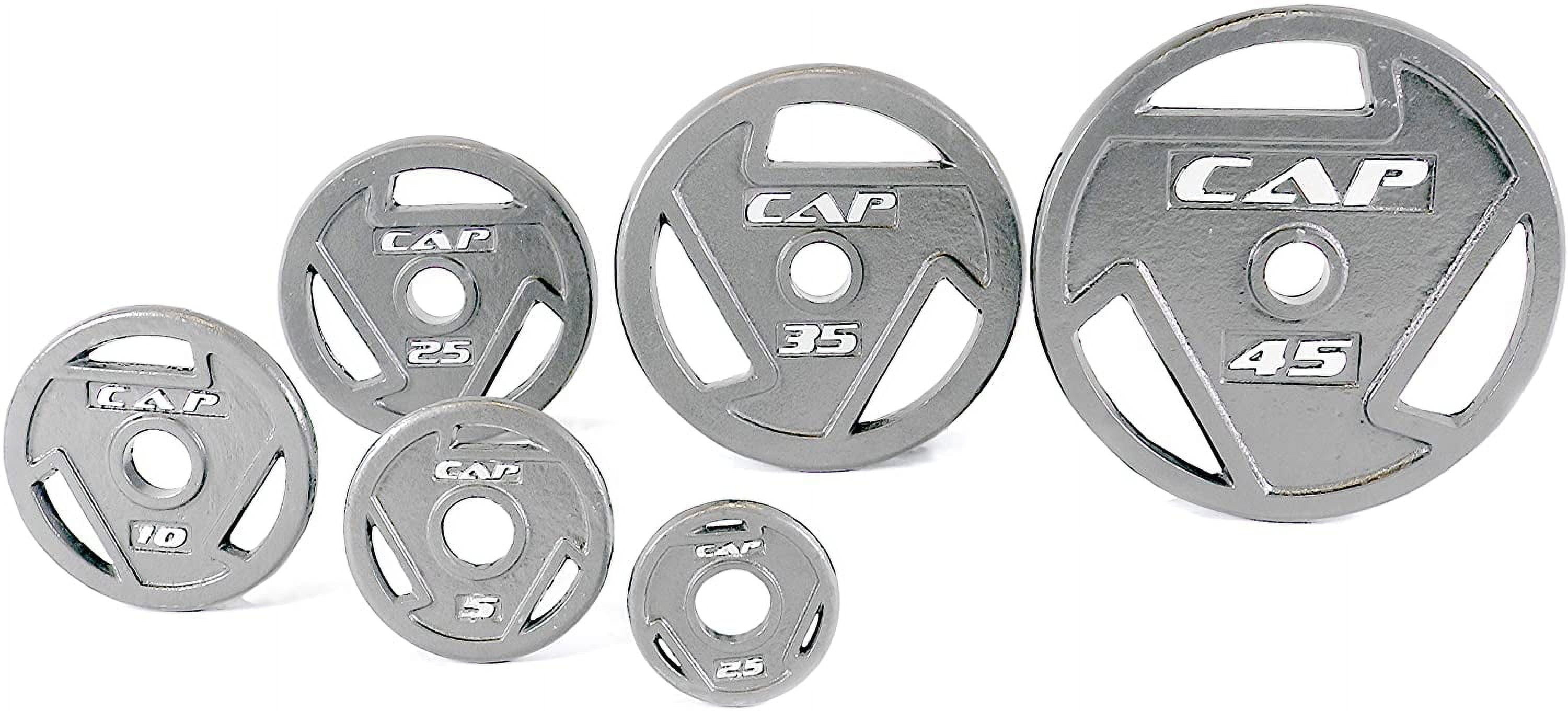 (2 pack) CAP Barbell, 5lb 2 inch Olympic Grip Weight Plate, Grey