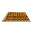 thumbnail image 2 of Ahgly Company Machine Washable Indoor Square Abstract Yellow Modern Area Rugs, 4' Square, 2 of 4