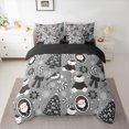 thumbnail image 3 of Feelyou Kawaii Doll Bear Twin Bedding Sets 7-Piece for Kids, Grey Christmas Tree Bedding Comforter Set, Princess Bowknot Reversible Sheet Sets, Lightweight Room Decor, 3 of 8