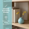 thumbnail image 6 of REGALWOVEN Small Ceramic Square Bud Vase, Mini Cube Flower Vase with Wide Mouth, Matte Geometric Decorative Vase for Desk Cyan 2.8"L x 2.8"W x 2.8"H, 6 of 6