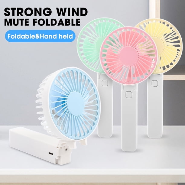 Creativo Viaje Al Aire Libre Eléctrico Pequeño Ventilador De Cuello Colgante Plegable/Mini USB Deportivo Portátil Con Cable De Cordón