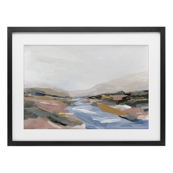 Stupell Industries Vibrant Landscape Fade Black Framed Print Under Glass design by Hannah Dawson, 14 x 20