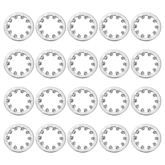 40Pcs SAE 3/8" 304 Stainless Steel Internal Tooth Lock Washer