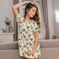 thumbnail image 3 of Haiem Funny Chicken Print Women’s Short-sleeved Nightdress – Comfortable and Loose-Fit Sleepwear, Soft Cotton Sleep Shirt for Relaxing, Casual Nightdress, 3 of 6