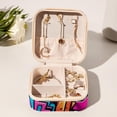 thumbnail image 6 of Graffiti Travel Portable Square Jewelry Stand with Box, Display, and Bracelet Holder - Ideal for Rings, Earrings, Necklaces, and More - Suitable for Girls and Women, 6 of 6