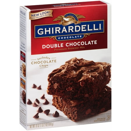 (2 pack) Ghirardelli Double Chocolate Premium Brownie Mix, 18