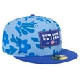 thumbnail image 3 of Men's New Era Blue New York Knicks Palm Fronds 2-Tone 59FIFTY Fitted Hat, 3 of 6