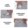 thumbnail image 3 of TACVASEN Men's Lightweight Water Resistant Cargo Shorts 10" Quick Dry Brethable Hiking Golf Shorts with 5 Zipper Pockets for Summer Outdoor sports Casual Work Light Gray 38, 3 of 8