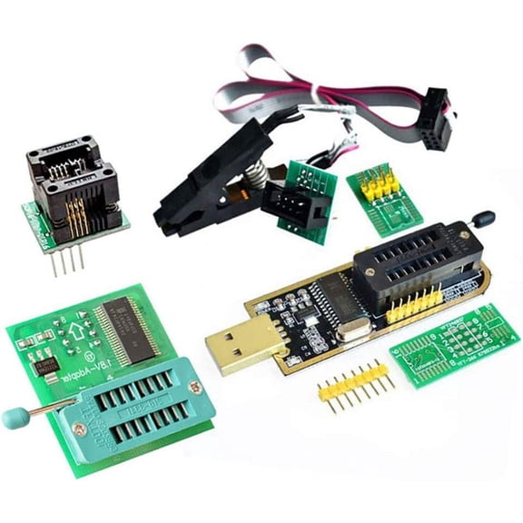 EEPROM BIOS USB Programmer CH341A   SOIC8 Clip   1.8V Adapter   SOIC8 Adapter for 24 25 Series Flash