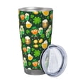 thumbnail image 2 of Lsque St Patrick's Day10 Pattern 20oz Car Cup with Lid and Straw, Insulated Coffee Cup with Straw Topper, Spill Proof Travel Coffee Mug, Stainless Steel Tumble-Straw Two-piece Set, 2 of 8
