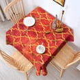 thumbnail image 2 of Red Yellow Checkered Pattern Square Tablecloth,Waterproof Square Table Cover,Wipeable Spillproof Washable Table Cover for Home Kitchen Party Decor 60"x60"(152x152cm), 2 of 6