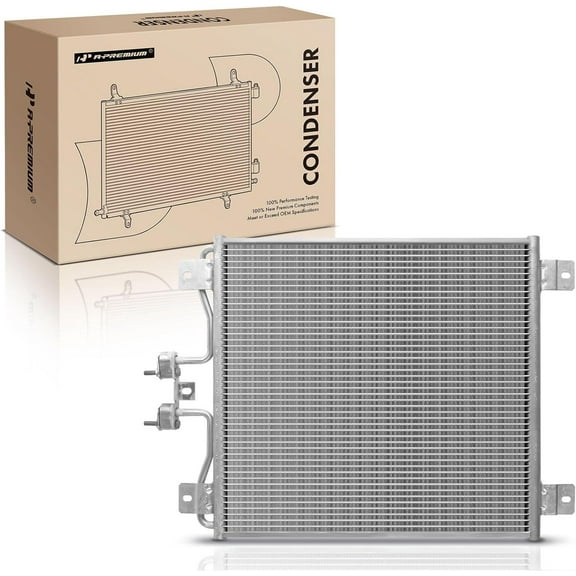A-Premium Air Conditioning A/C Condenser Compatible with Ford F650, F750 & International Harvester 2674, 4900, 7300, 7400, 7500, 7600, 7700, 5600i 9100i SBA, Replace# 9054, 2507482C91