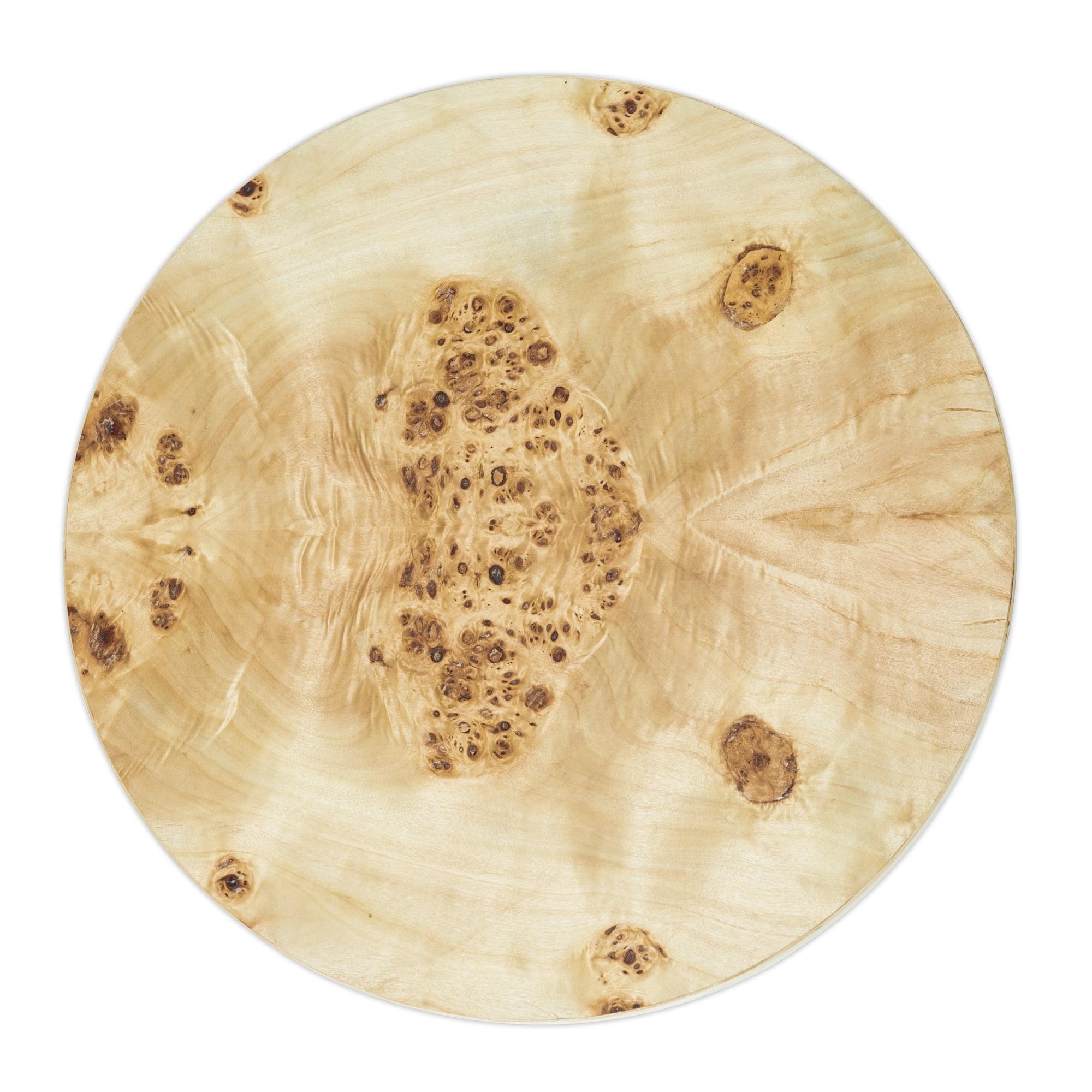Ox Bay Gabriel Transitional Burl Wood Round Indoor Side Table