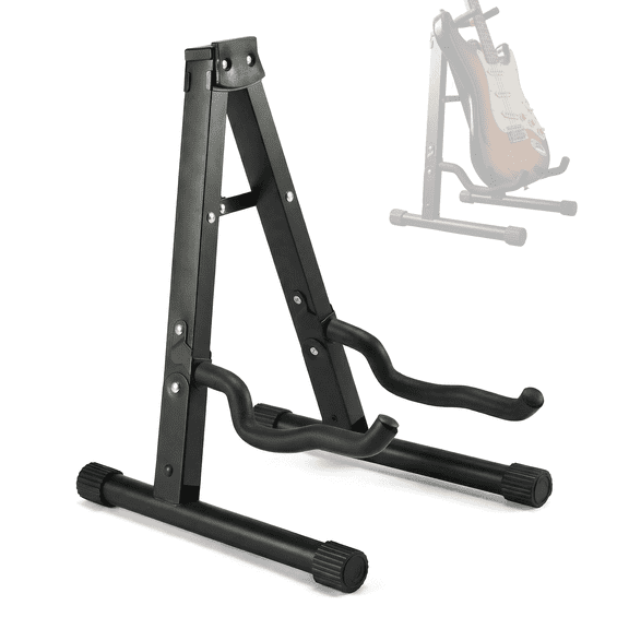 Olakula Universal Foldable Guitar Stand - Non-Slip, Universal Holder for Acoustic, Electric, Bass & Ukulele.