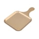 thumbnail image 3 of Bandeja de acero inoxidable para servir, plato para servir con asa, reutilizable, para decorar, para parrilla, bandeja de postres para acampar, 33 cm x 21 cm x 1 cm, 3 of 9