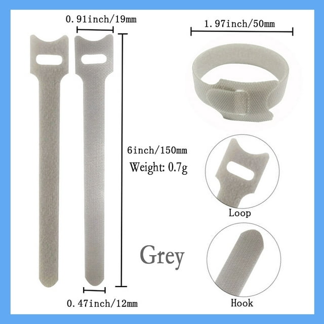 100-500pcs Releasable Cable Organizer Ties Mouse Earphones Wire Management Nylon Cable Ties Reusable Loop Hoop Tape Straps Tie